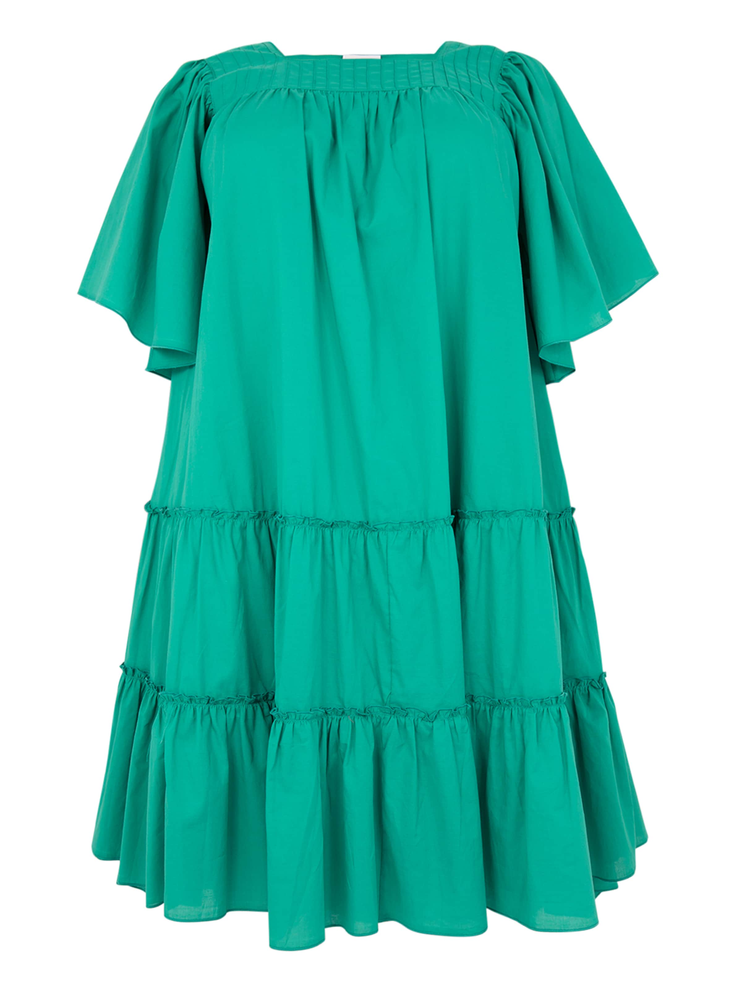 YOEK Jurk in Groen: voorkant