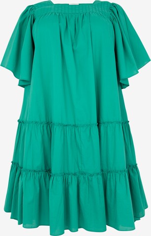 Yoek Dress in Green: front