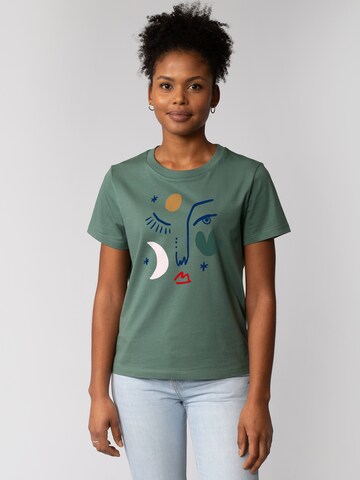 Watapparel Shirt 'Love and flex' in Green: front