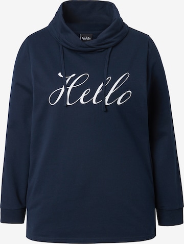 Ulla Popken Sweatshirt in Blauw: voorkant