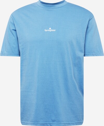 Springfield T-Shirt 'RECONSIDER' en bleu clair / blanc, Vue avec produit