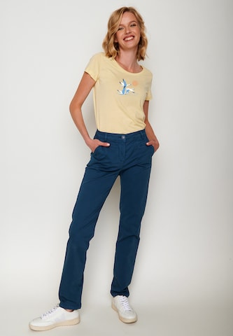 T-shirt 'Animal Goose Family' GREENBOMB en jaune