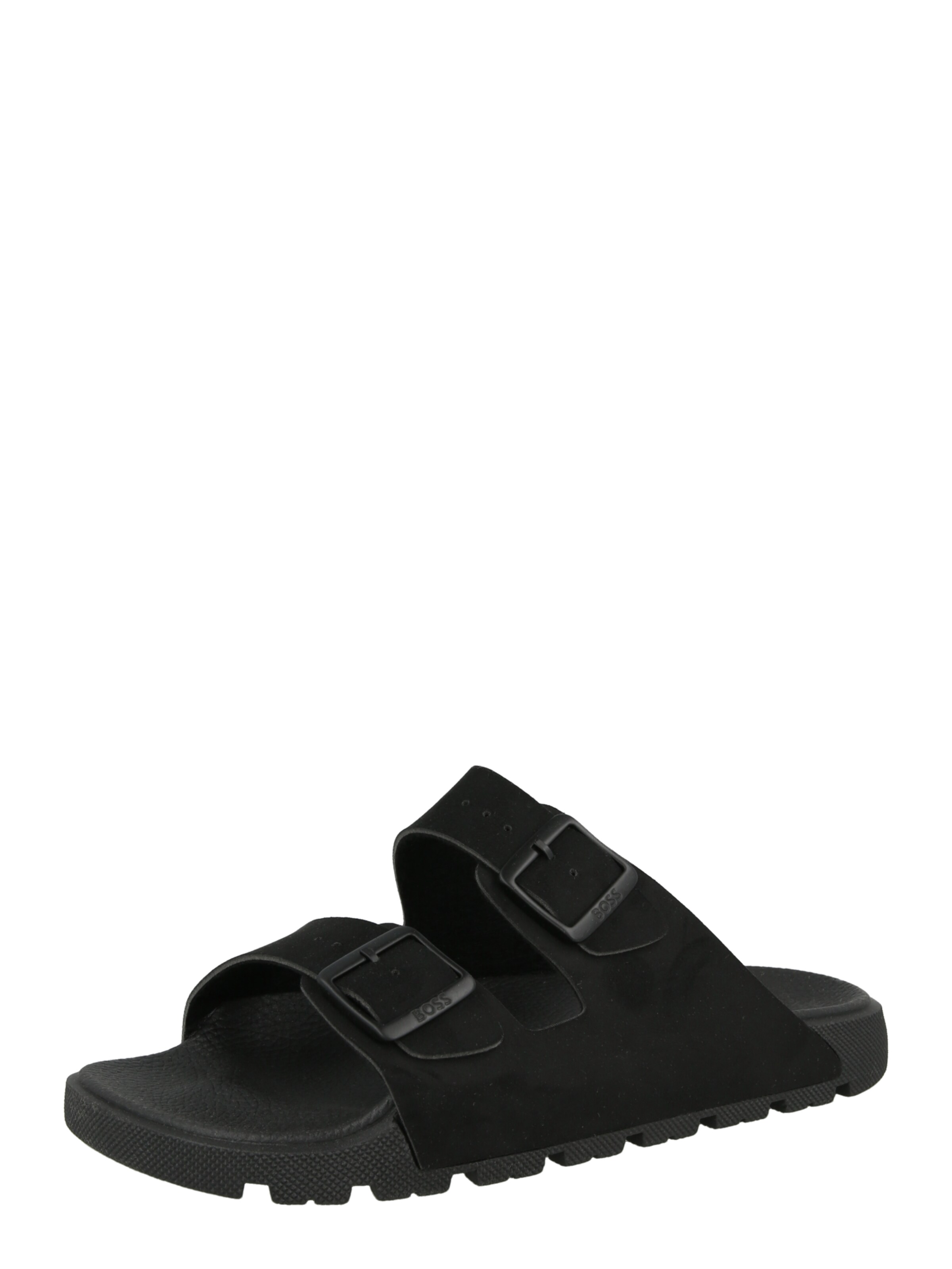 BOSS - Zapatos abiertos 'Surfley Sand' en negro: frente