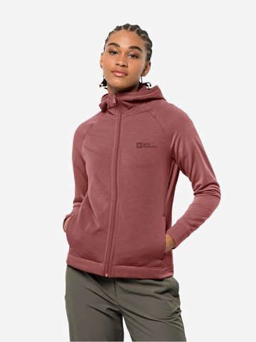 JACK WOLFSKIN Funktionsfleecejacke 'Waldsee' in Braun: predná strana