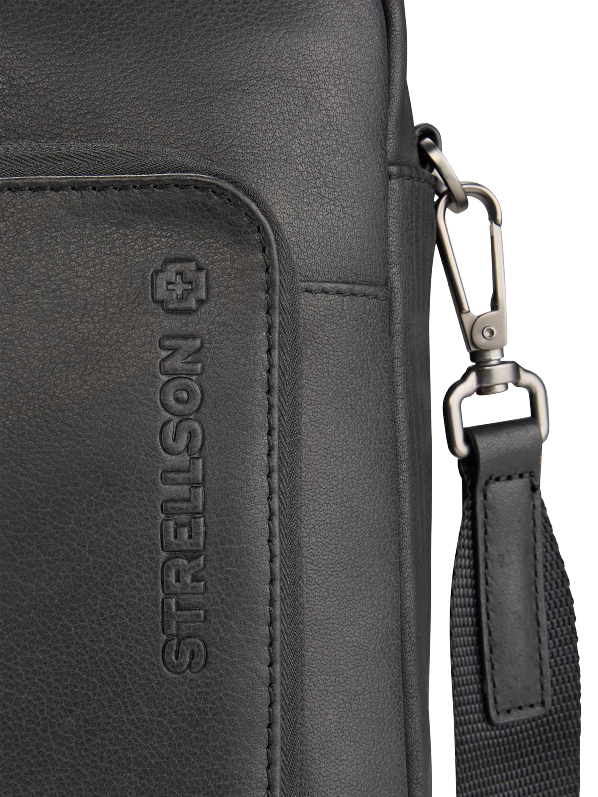 STRELLSON Laptoptas 'Clapton Charles' in Zwart
