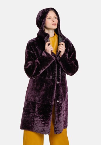 Werner Christ Between-Seasons Coat 'Dilara' in Purple: front