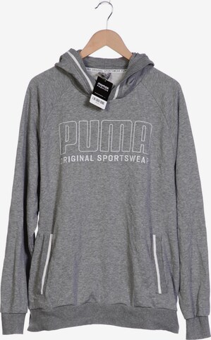 PUMA Sweatshirt & Zip-Up Hoodie in XL in Grey: front