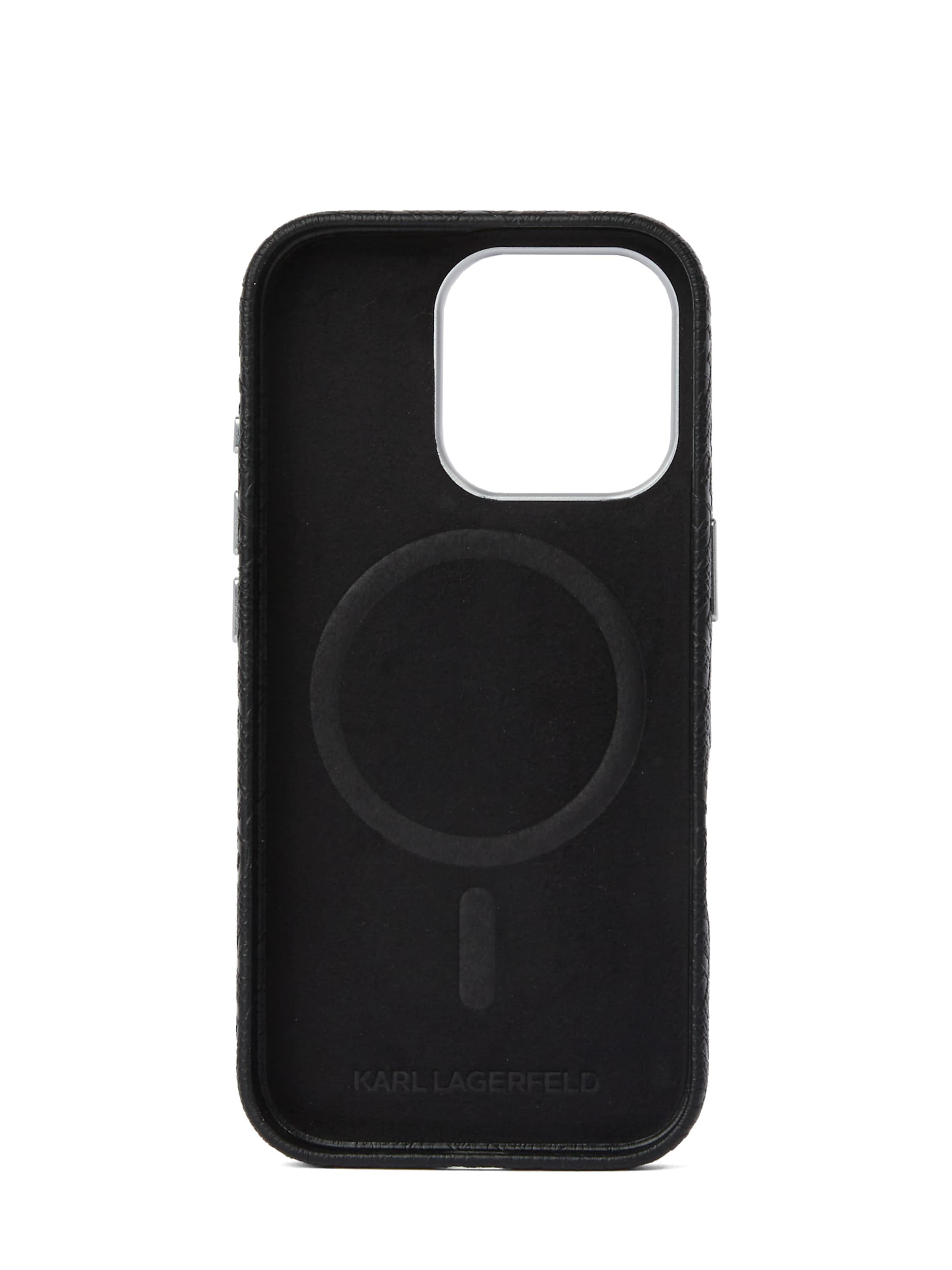 Karl Lagerfeld Θήκη κινητού τηλεφώνου 'iPhone 16 Pro Max' σε μαύρο