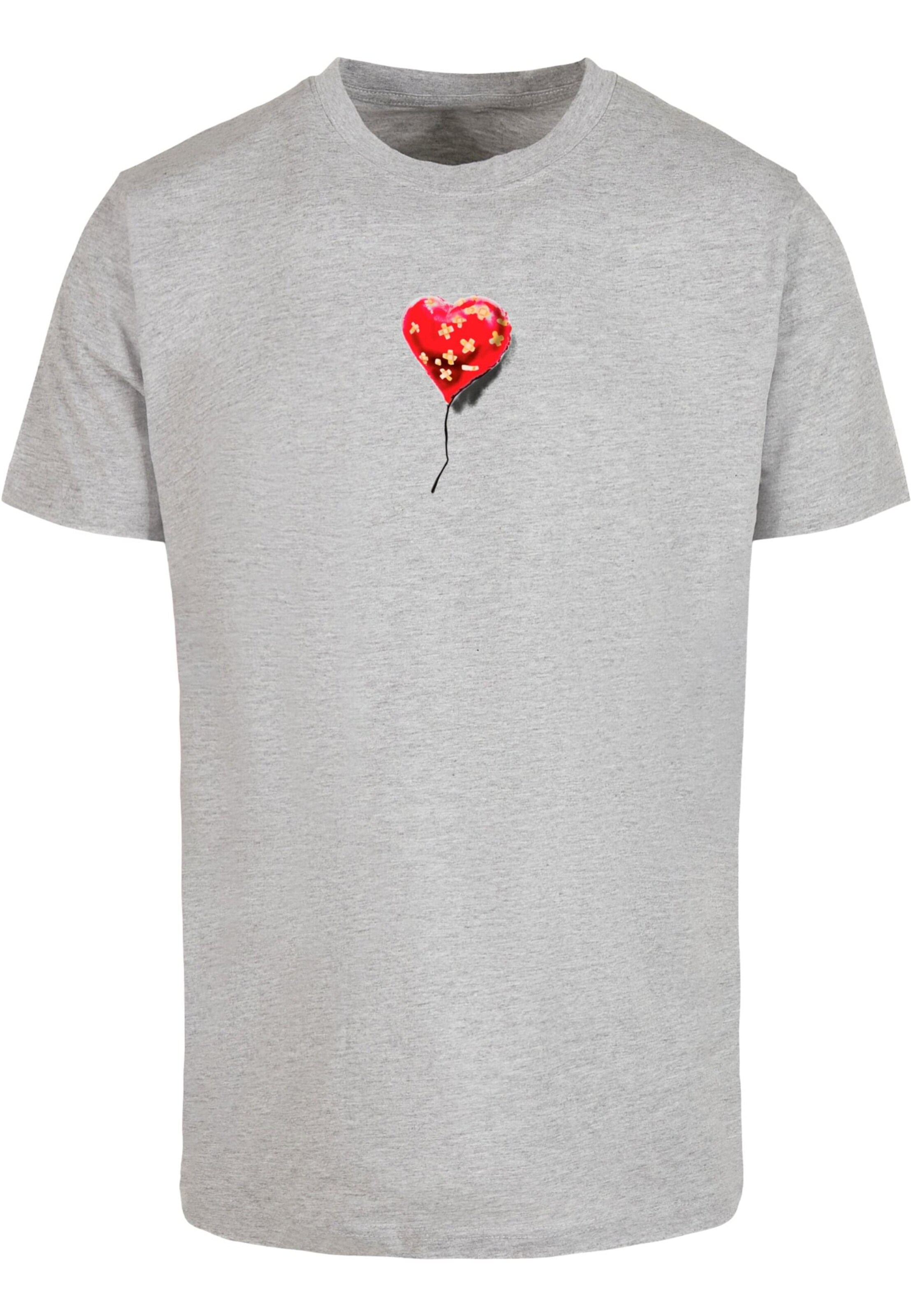 Maglietta 'Banksy - Love Hurts' di Merchcode in grigio: frontale