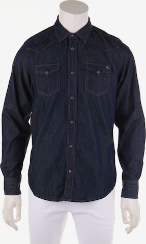 DIESEL Button Up Shirt in S in Blue: front