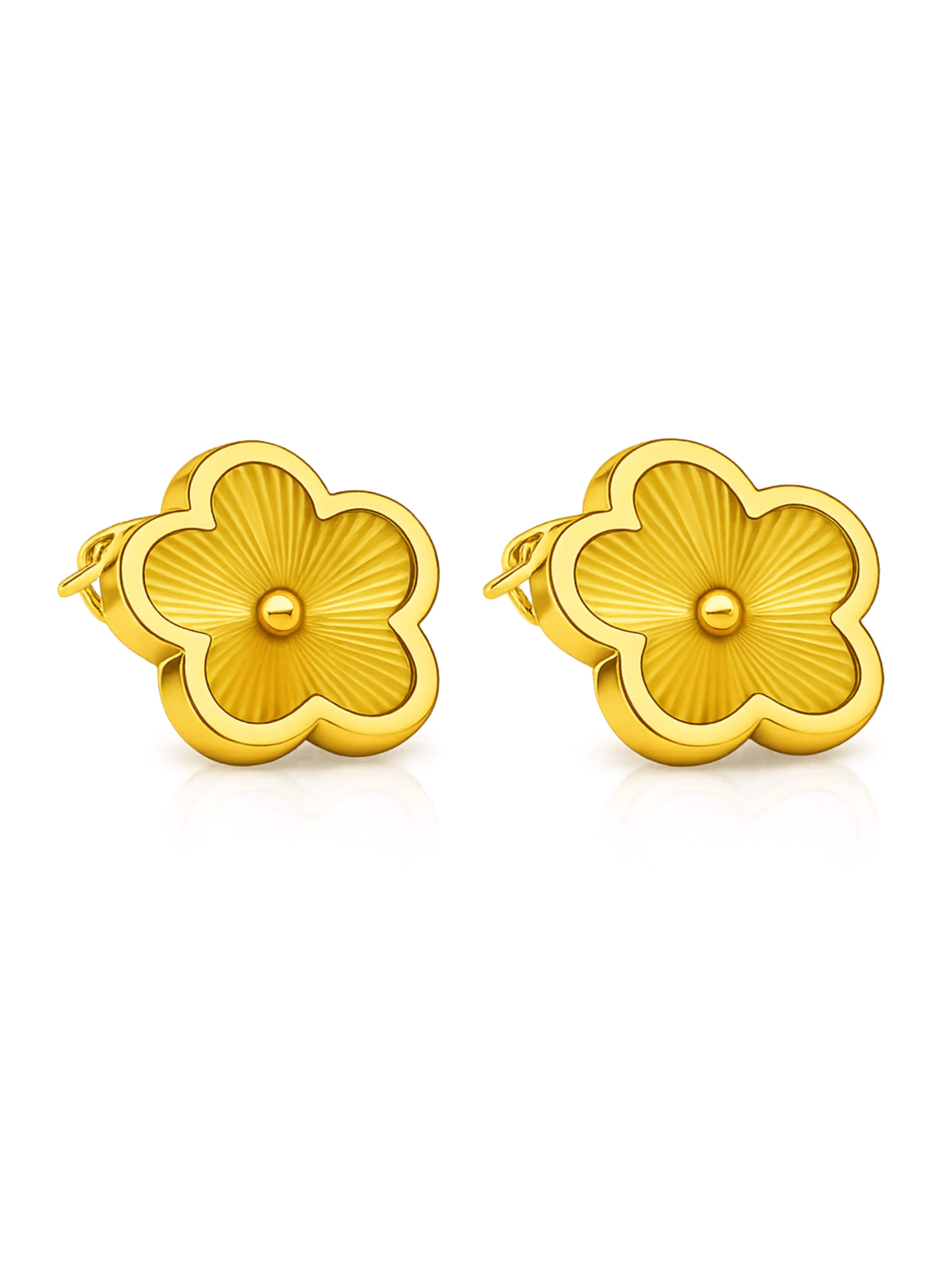 Orecchini 'Clover Bright' di Pure Schmuck in oro: frontale