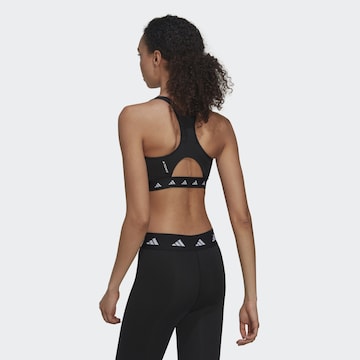 ADIDAS PERFORMANCE Bustier Športni nederček 'Powerreact Training Medium-support Techfit' | črna barva