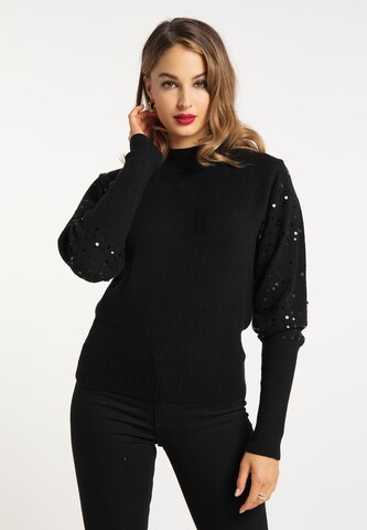 Pull-over faina en noir : devant