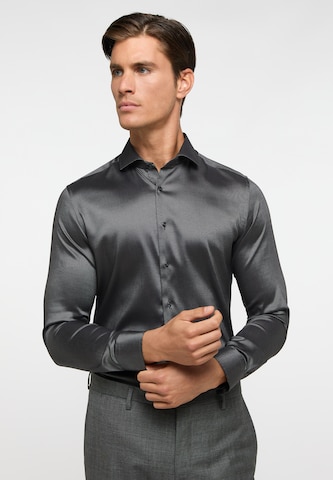 ETERNA Slim fit Button Up Shirt in Grey: front