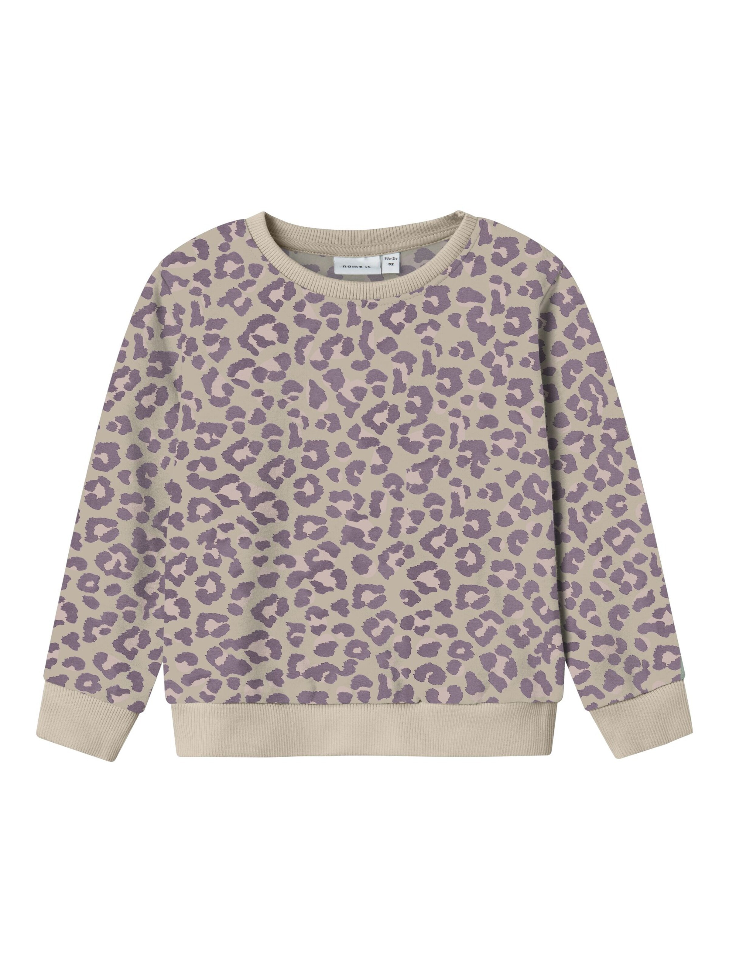 NAME IT Sweatshirt 'Sweatshirt NMFDAVINA LS SWEAT FLEECE BRU'‌‌‌‌‌‌ in Beige: Vorderseite