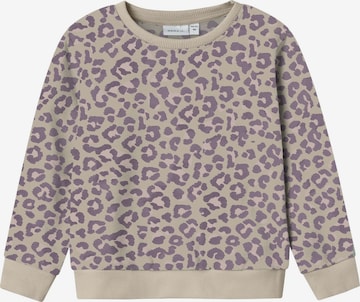 NAME IT Sweatshirt 'Sweatshirt NMFDAVINA LS SWEAT FLEECE BRU' in Beige: Vorderseite
