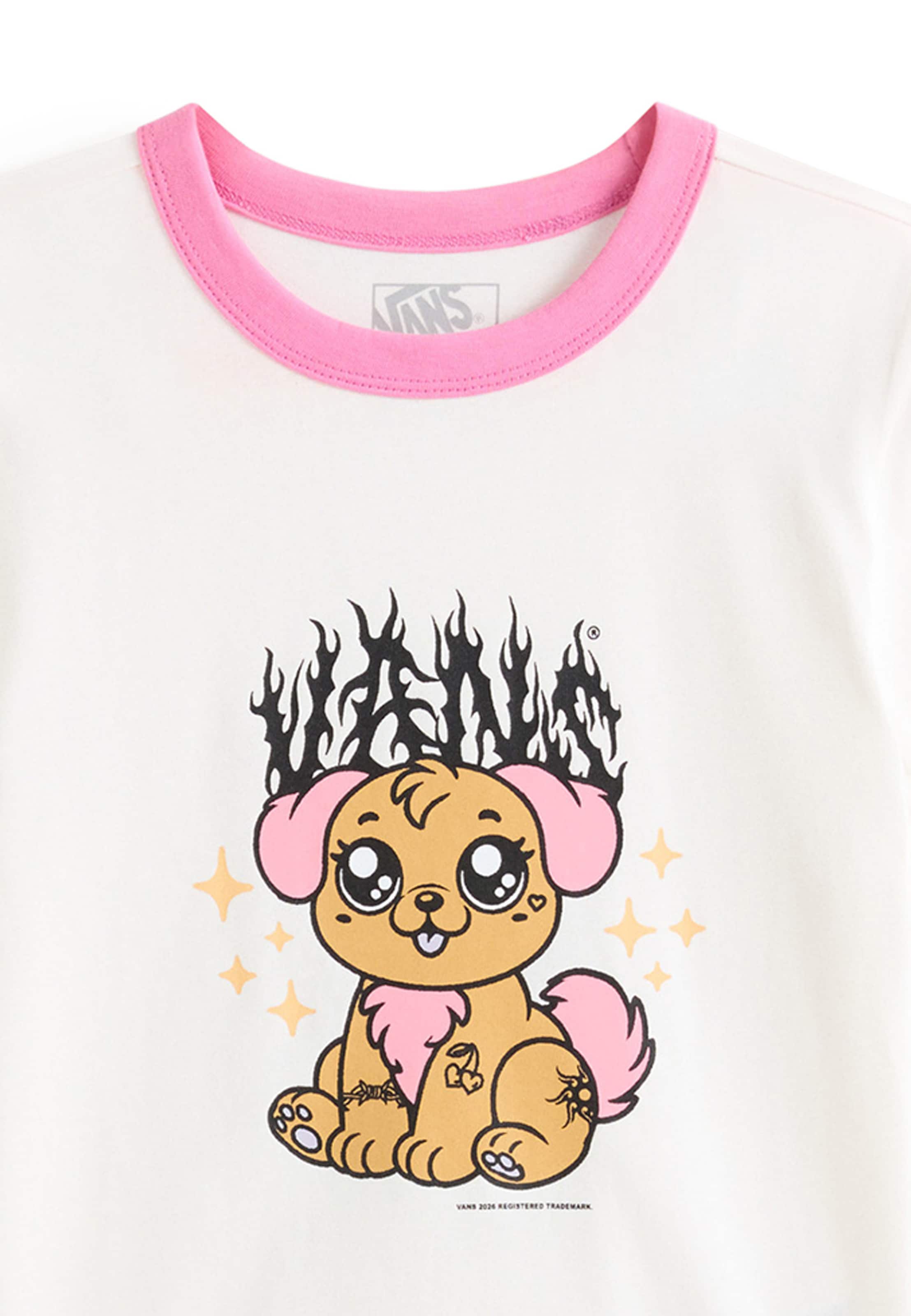 VANS T-shirt 'Puppy Ringer' i vit