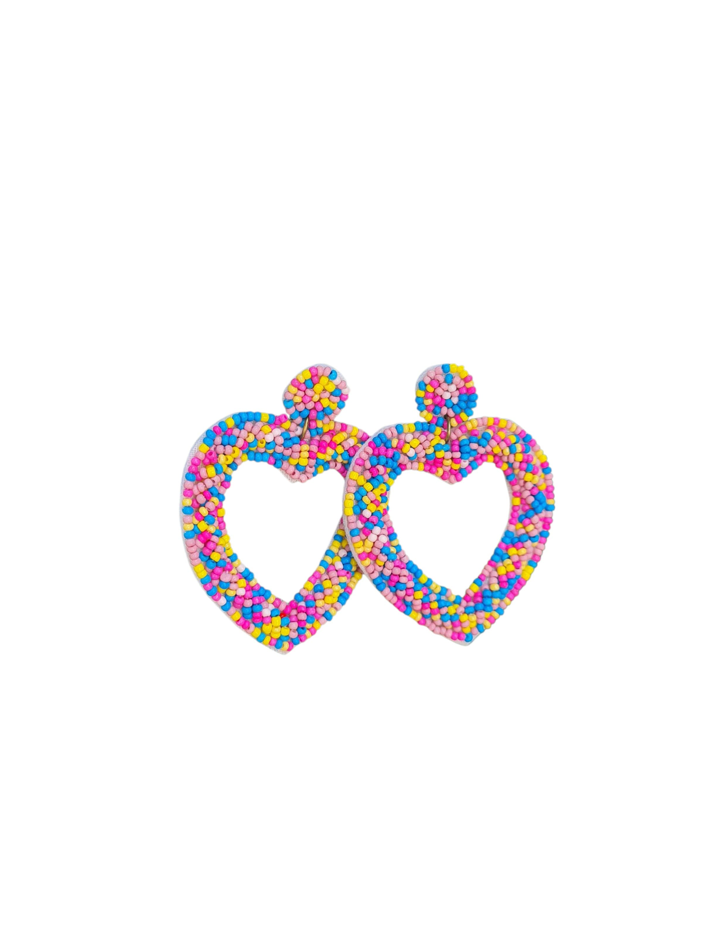 PfauGermany Earrings 'Heart Beat' in Mixed colors: front