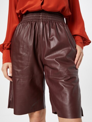 Wide Leg Pantalon 'Ariah' Samsøe Samsøe en marron