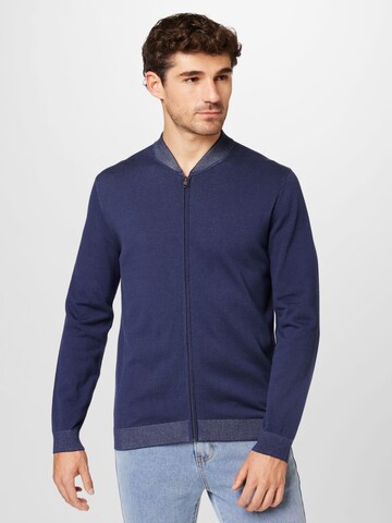 OLYMP Sweat jacket in Blue: front