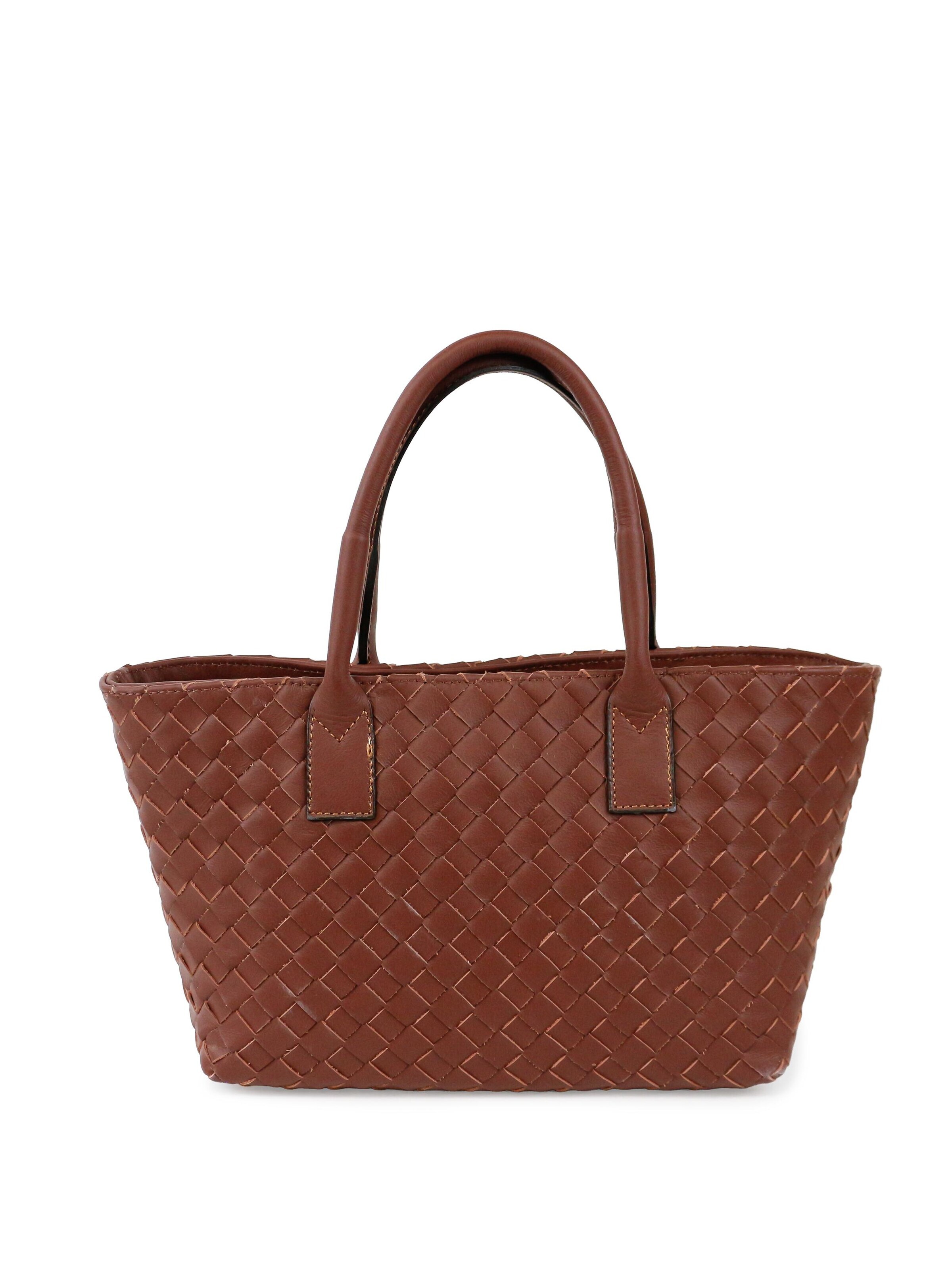 SARA BY JG Handtas 'L'intrecciata' in One Size in de kleur Bruin, Productweergave