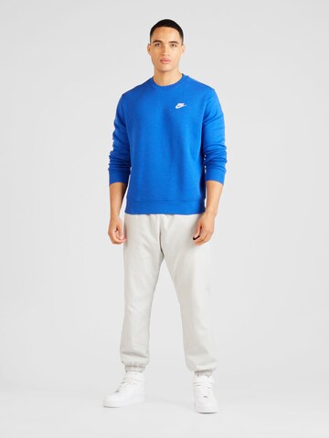 Nike Sportswear Regularny krój Bluzka sportowa 'Club Fleece' w kolorze niebieski