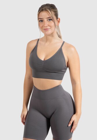 Smilodox Bustier Sport bh ' Maria ' in Grijs: voorkant