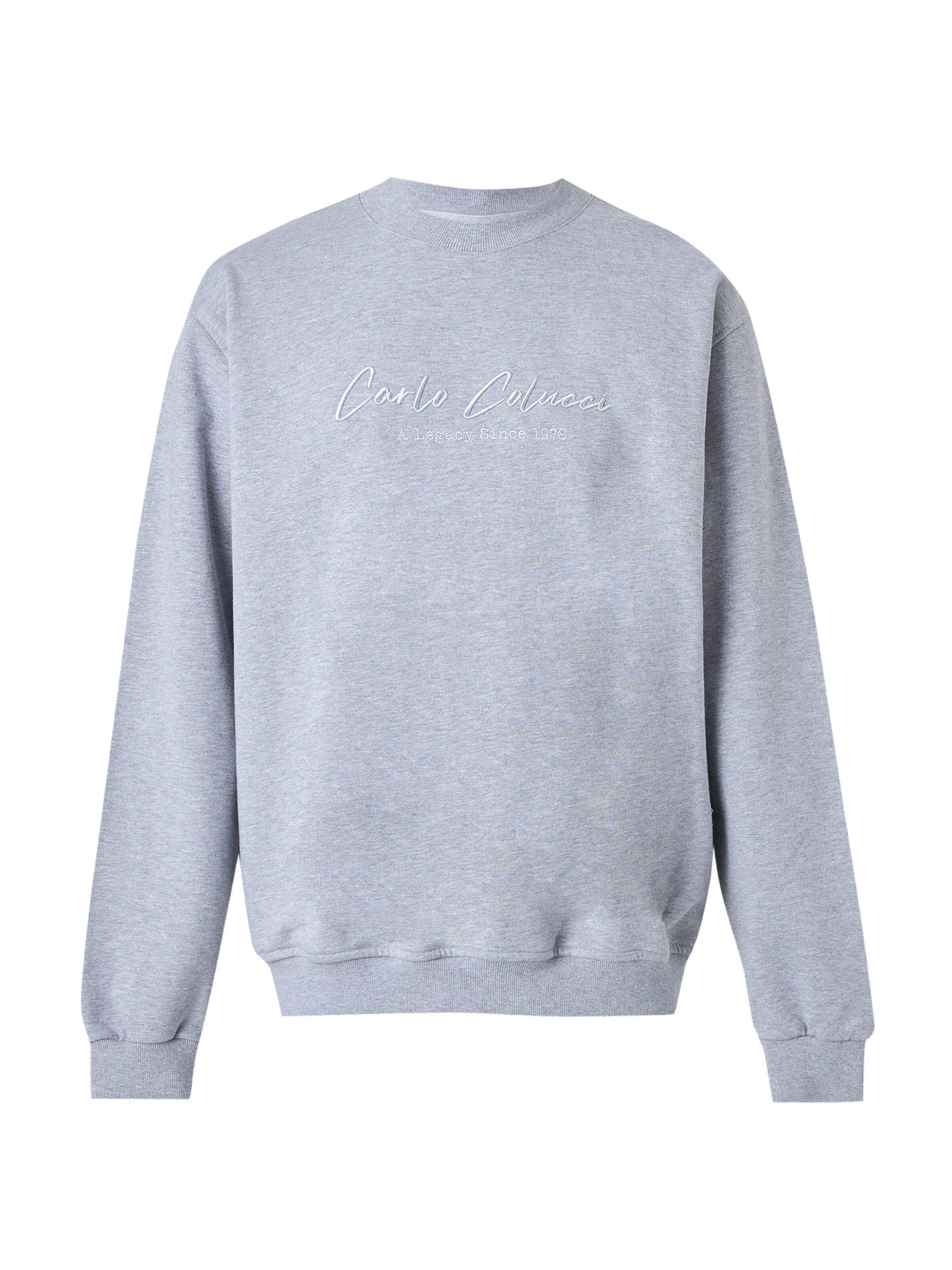 Carlo Colucci Sweatshirt in Grijs: voorkant