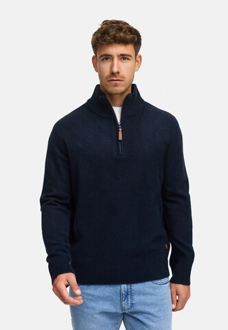 INDICODE JEANS Sweater 'INTrax' in Blue: front