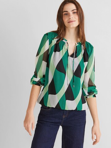 STREET ONE Blouse in Groen: voorkant