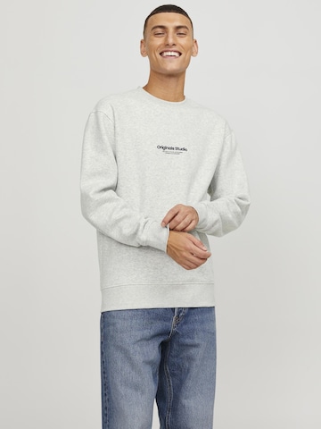 Sweat-shirt JACK & JONES en blanc : devant