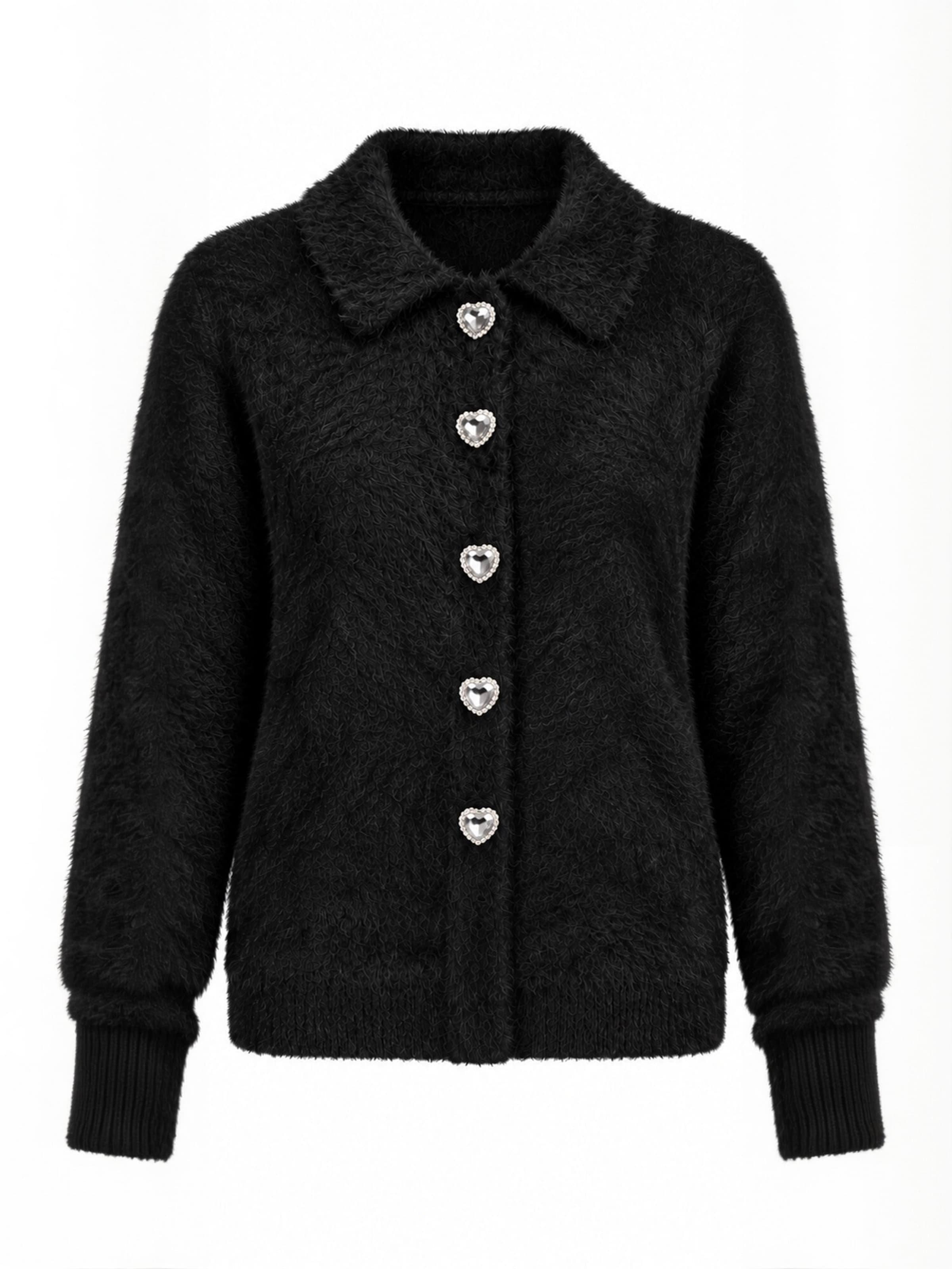 Crās Knit cardigan ' Elvirecras ' in Black: front
