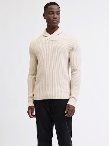 Pull-over 'JREBROWEN' JJ Rebel en beige : devant