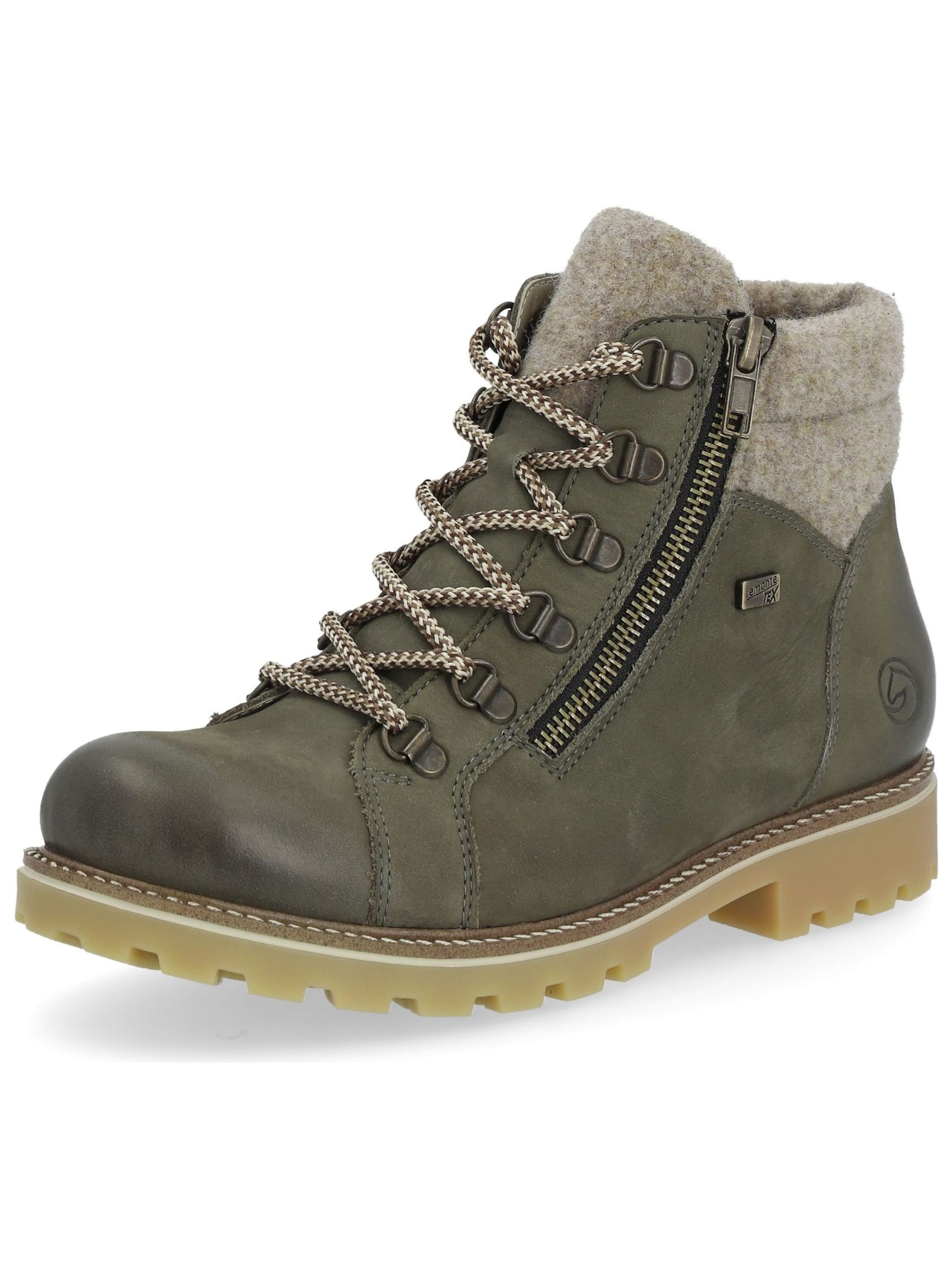 REMONTE Schnürstiefelette in Grün: Vorderseite