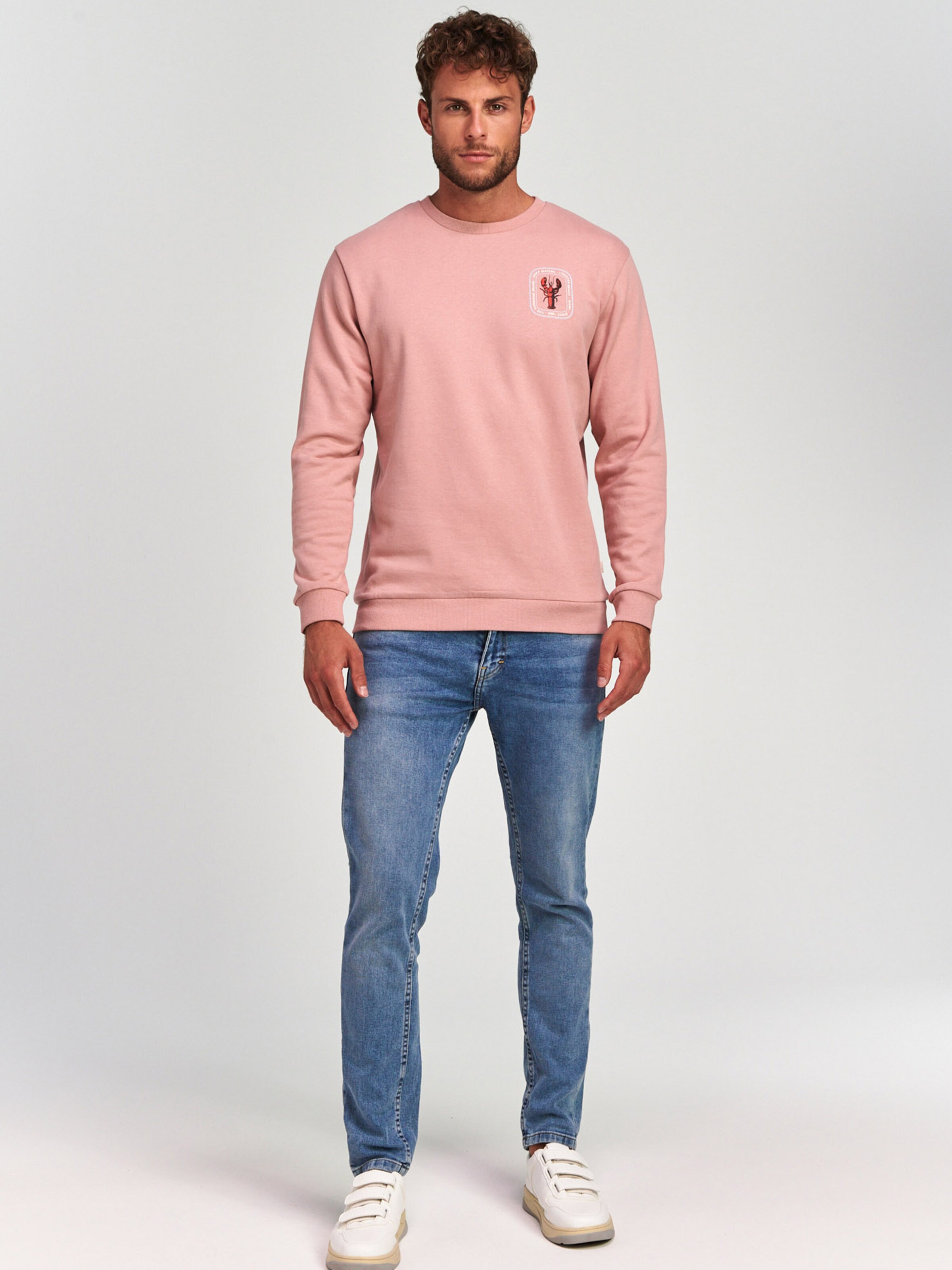Männer Sweat Shiwi Sweatshirt 'Lobster' in Altrosa - QO73791 Männer Sweat Shiwi Sweatshirt 'Lobster' in Altrosa - QO73791