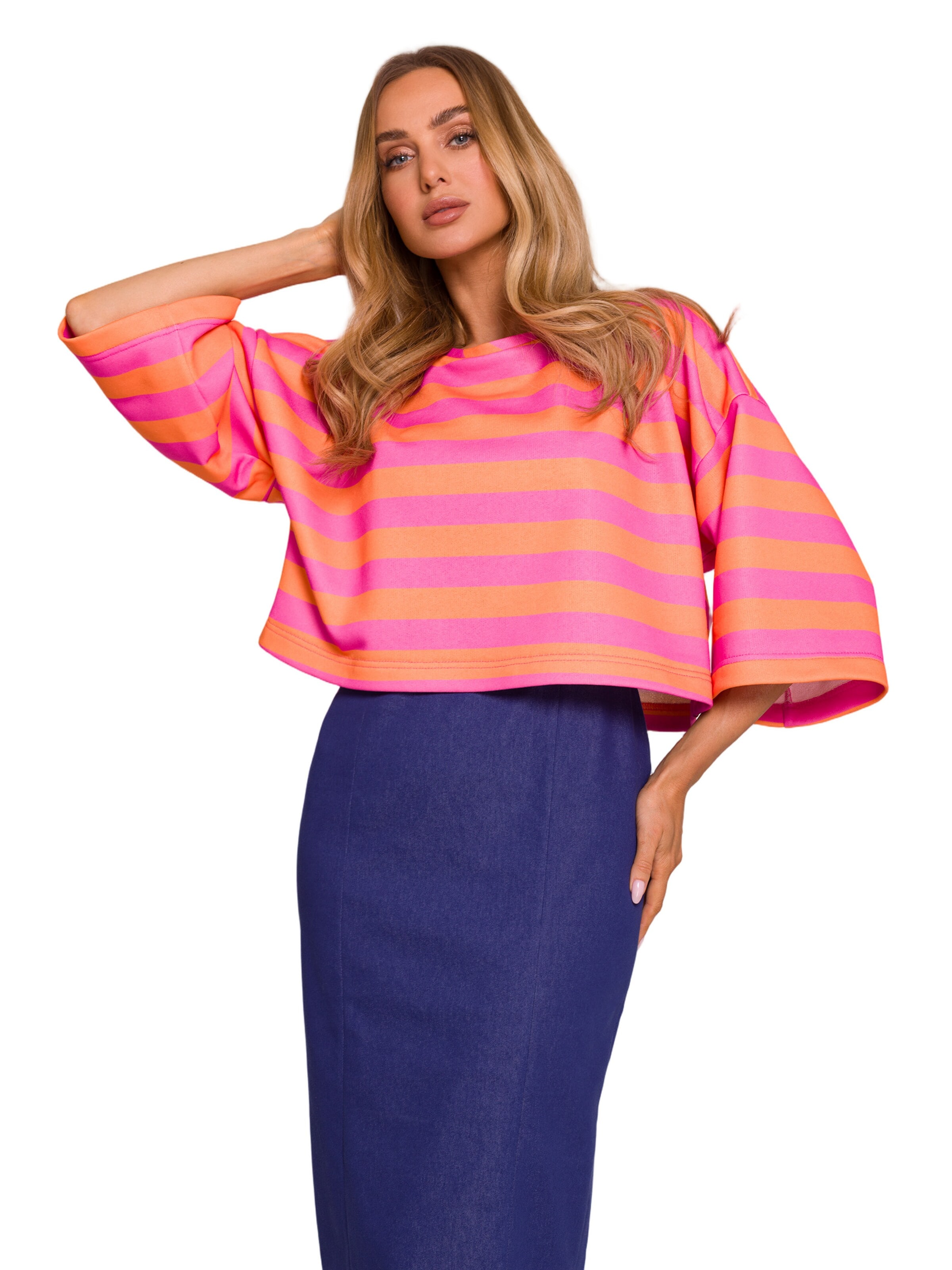 made of emotion Top 'Krótka bluza z nadrukiem' – pink