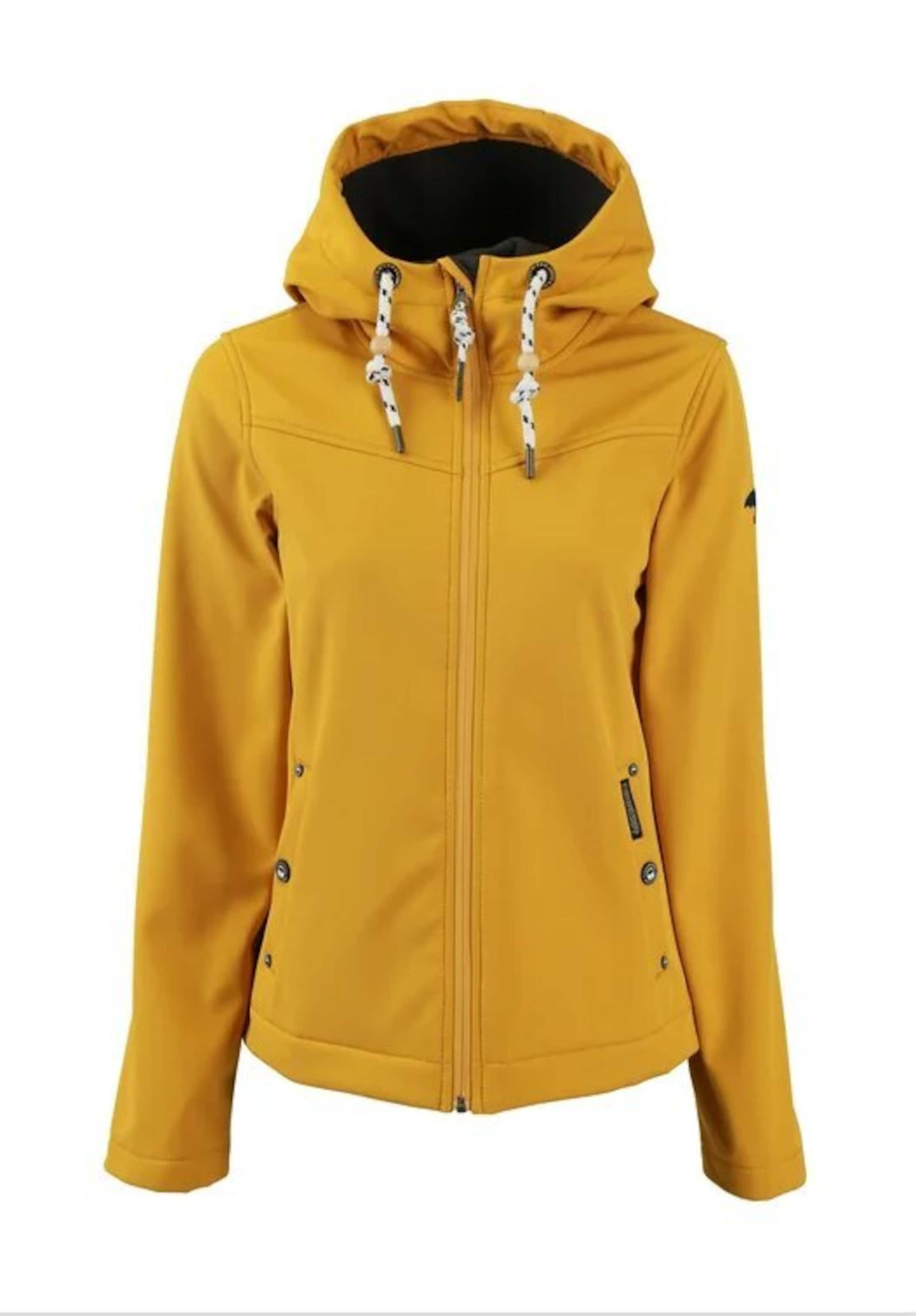 Manteau mi-saison Schmuddelwedda en jaune : devant