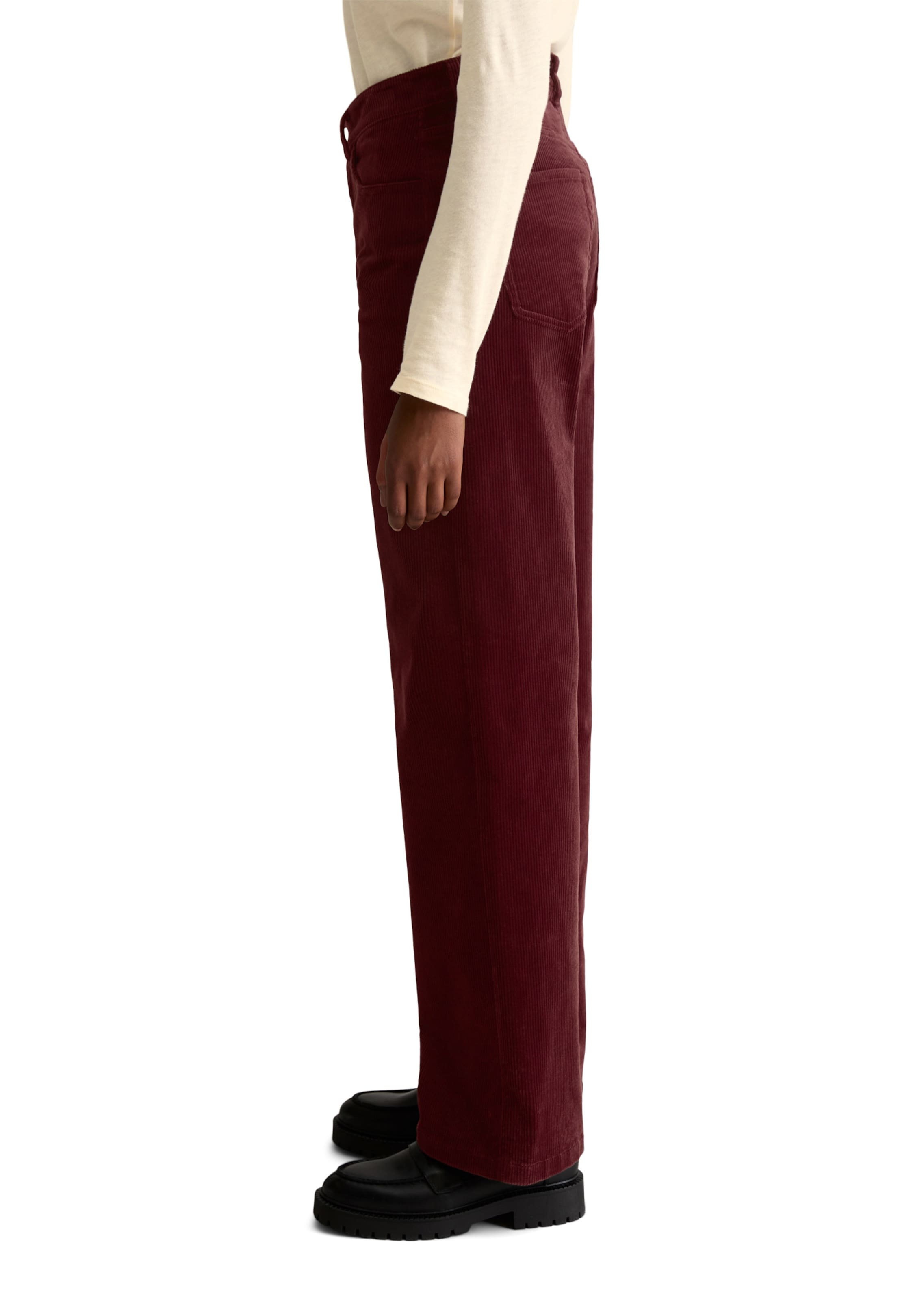 Marc O'Polo DENIM Široký strih Nohavice 'Tomma' - Červená