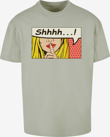 Merchcode T-Shirt ' Silent Sign Comic ' in Grün: predná strana