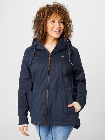 Ragwear Plus Between-Season Jacket 'DANKA' in Blue: front