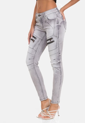 CIPO & BAXX Slimfit Jeans in Grau