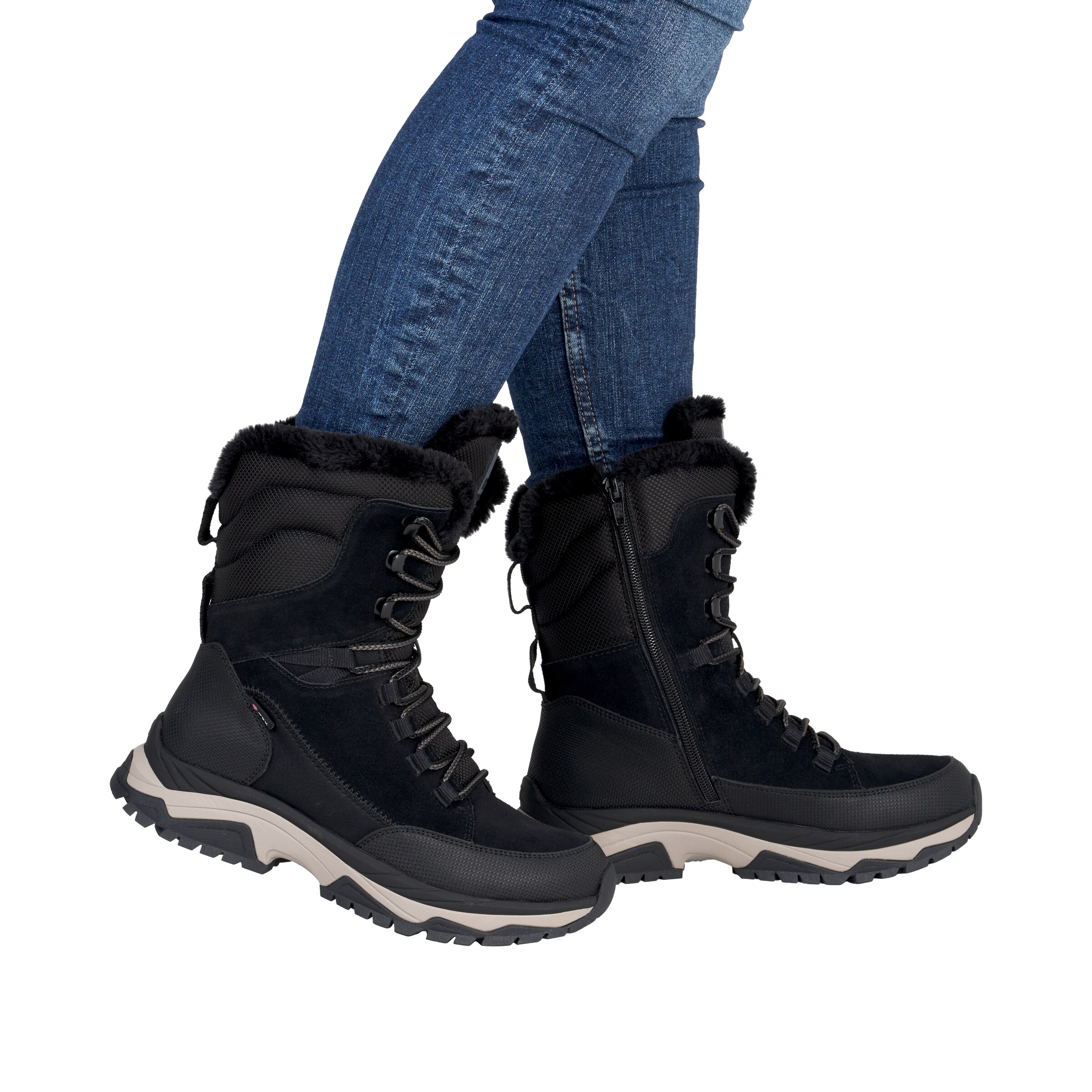 Bottes à lacets 'W3972' Rieker en noir