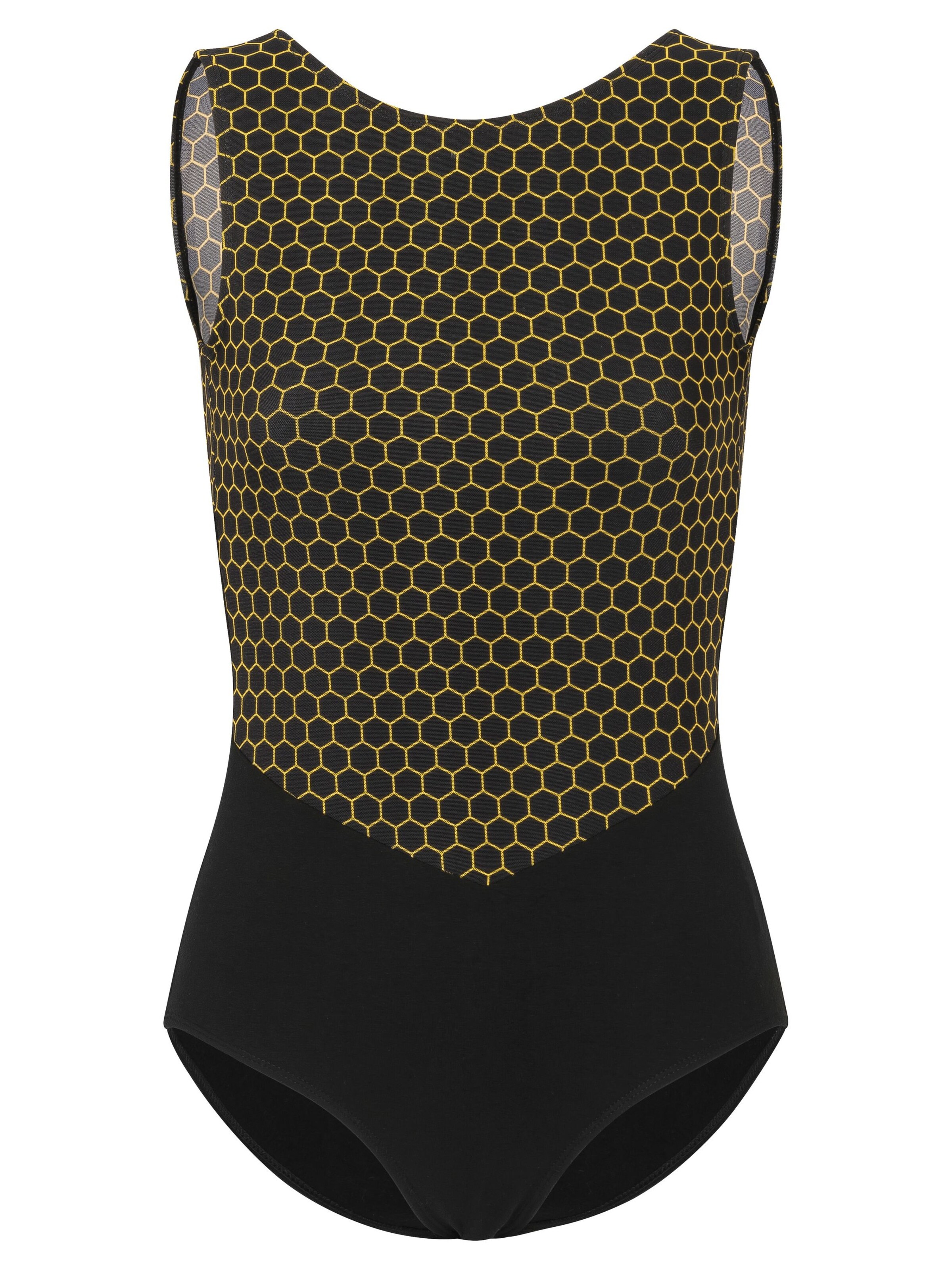 Tanzmuster Athletic Bodysuit 'Bine' in Gold: front