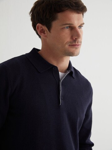 SILK & CASHMERE Knit cardigan in Blue: front