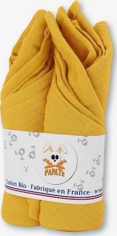 PAPATE - Manta para bebé 'Organic Cotton Swaddles' en amarillo: frente