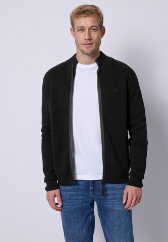 Street One MEN Strickjacke in Schwarz: Vorderseite