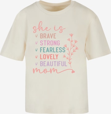 T-shirt F4NT4STIC en beige : devant