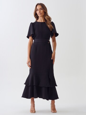 Tussah Dress 'REXANA' in Black: front