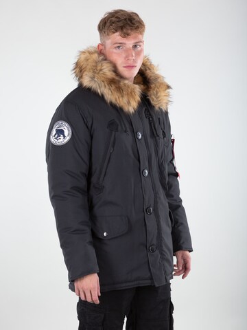 ALPHA INDUSTRIES Téli parka 'Polar' - fekete: elől