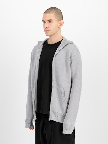 ALPHA INDUSTRIES Strickjacke in Grau: Vorderseite